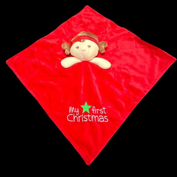 Little Me My First 1st Christmas Red Baby Security Blanket Lovey Plush Doll - Picture 1 of 11